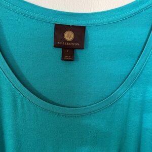 JM Collection Vibrant Teal Tank Top